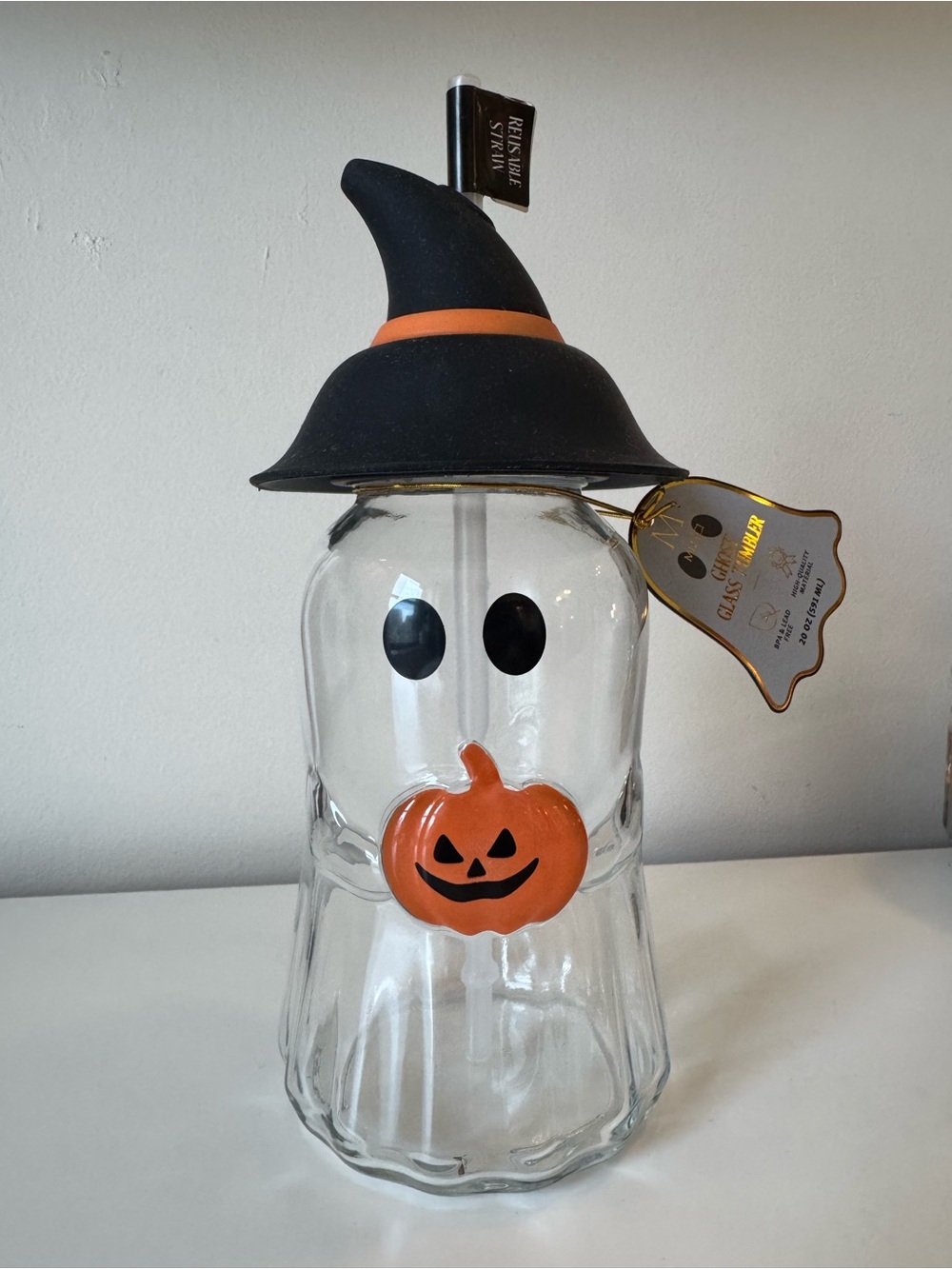2026 BRAND NEW! VIRAL Halloween Glass Ghost Tumbler (TJ Maxx Marshalls Decor) 👻